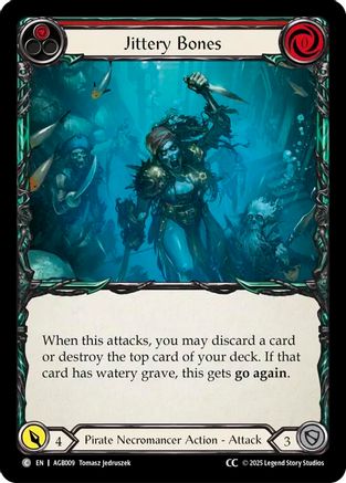 Jittery Bones (Red) (CC Tag) (AGB009) [Armory Deck: Gravy Bones] - Deck Out Gaming
