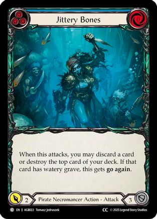 Jittery Bones (Blue) (CC Tag) (AGB022) [Armory Deck: Gravy Bones] - Deck Out Gaming