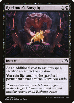 Reckoner's Bargain (120) [Kamigawa: Neon Dynasty] foil - Deck Out Gaming
