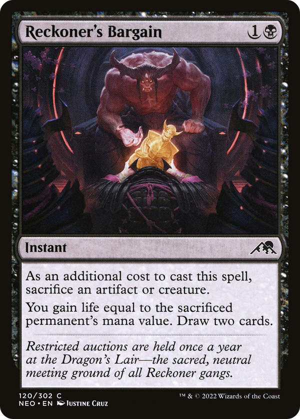Reckoner's Bargain (120) [Kamigawa: Neon Dynasty] - Deck Out Gaming