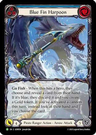 Blue Fin Harpoon (GEM054) [GEM Pack 2] Rainbow Foil - Deck Out Gaming