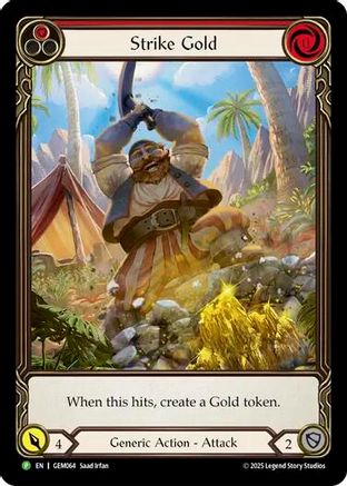 Strike Gold (Red) (GEM064) [GEM Pack 2] Rainbow Foil - Deck Out Gaming