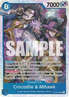 Crocodile & Mihawk (ST25-003) [Starter Deck 25: BLUE Buggy] Foil-1