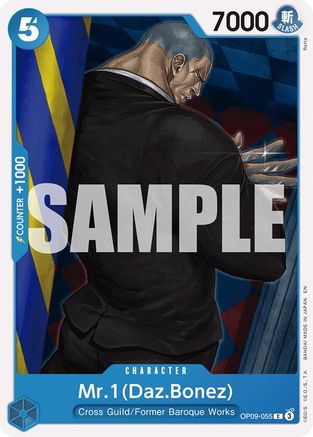 Mr.1(Daz.Bonez) (Reprint) (OP09-055) [Starter Deck 25: BLUE Buggy]