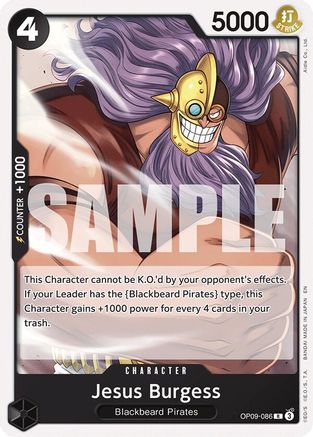 Jesus Burgess (Reprint) (OP09-086) [Starter Deck 27: BLACK Marshall.D.Teach]-1