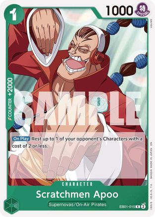 Scratchmen Apoo (Reprint) (EB01-015) [Starter Deck 24: GREEN Jewelry Bonney]-1