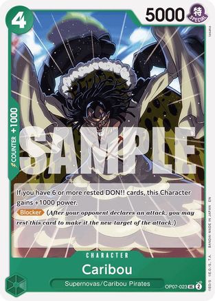 Caribou (Reprint) (OP07-023) [Starter Deck 24: GREEN Jewelry Bonney]-1