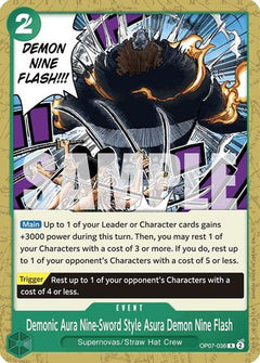 Demonic Aura Nine-Sword Style Asura Demon Nine Flash (Reprint) (OP07-036) [Starter Deck 24: GREEN Jewelry Bonney]-1