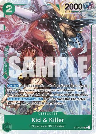 Kid & Killer (ST24-002) [Starter Deck 24: GREEN Jewelry Bonney] Foil-1