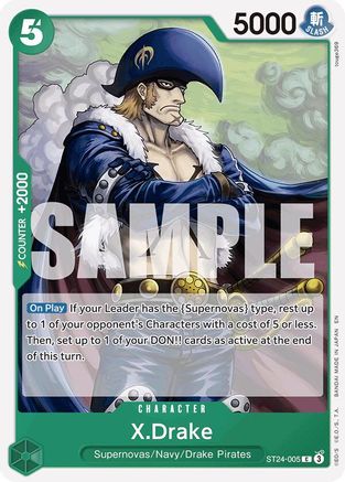 X.Drake (ST24-005) [Starter Deck 24: GREEN Jewelry Bonney]