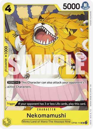 Nekomamushi (Reprint) (OP06-110) [Starter Deck 28: GREEN/YELLOW Yamato]