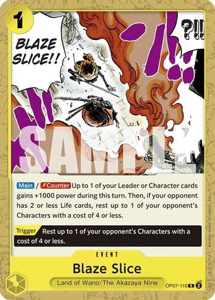 Blaze Slice (Reprint) (OP07-116) [Starter Deck 28: GREEN/YELLOW Yamato]-1