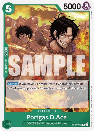 Portgas.D.Ace (Reprint) (OP09-035) [Starter Deck 28: GREEN/YELLOW Yamato]-1