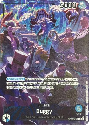 Buggy (English Version 2nd  Anniversary Set) (OP09-042) [One Piece Promotion Cards] Foil - Deck Out Gaming