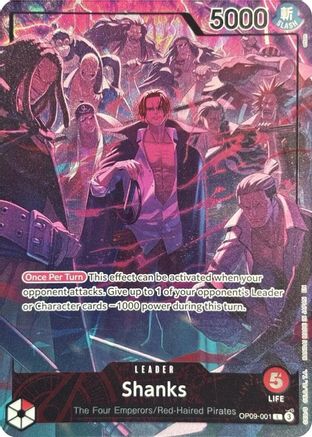 Shanks (English Version 2nd Anniversary Set) (OP09-001) [One Piece Promotion Cards] Foil - Deck Out Gaming