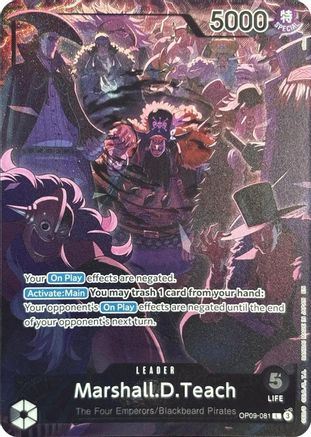 Marshall.D.Teach (English Version 2nd Anniversary Set) (OP09-081) [One Piece Promotion Cards] Foil - Deck Out Gaming