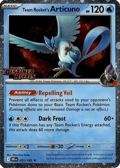 Team Rocket's Articuno - 051/182 (Cosmos Holo) (Destined Rivals Stamp) (51) [Miscellaneous Cards & Products] Holofoil-1