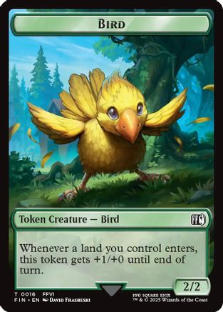 Bird (0016) // Wizard (0014) Double-Sided Token (16) [FINAL FANTASY] foil - Deck Out Gaming
