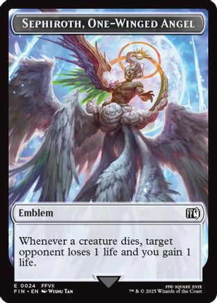 Emblem - Sephiroth, One-Winged Angel // Robot Warrior Double-Sided Token (24) [FINAL FANTASY] foil - Deck Out Gaming