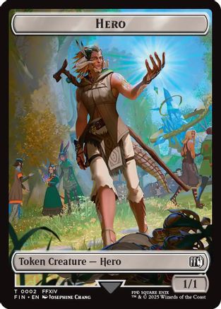 Hero (0002) // Knight Double-Sided Token (2) [FINAL FANTASY] - Deck Out Gaming