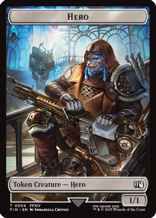 Hero (0004) // Copy (0001) Double-Sided Token (4) [FINAL FANTASY] foil - Deck Out Gaming