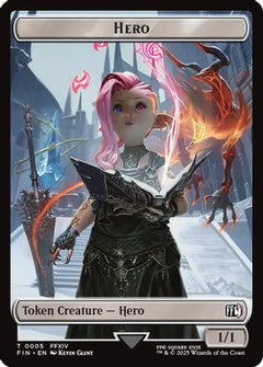Hero (0005) // Treasure Double-Sided Token (5) [FINAL FANTASY] foil - Deck Out Gaming