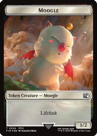 Moogle (0034) // Treasure (0036) Double-Sided Token (Surge Foil) (34) [FINAL FANTASY] foil - Deck Out Gaming