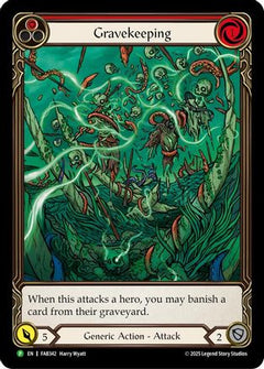 Gravekeeping (Red) - FAB342 (FAB342) [Flesh and Blood: Promo Cards] Rainbow Foil - Deck Out Gaming
