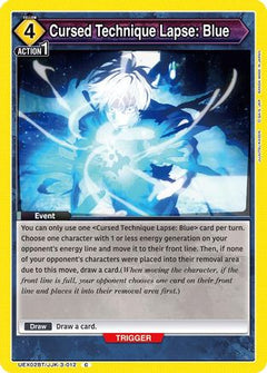 Cursed Technique Lapse: Blue (UEX02BT/JJK-3-012) [UEX02BT: Jujutsu Kaisen Vol.2] - Deck Out Gaming