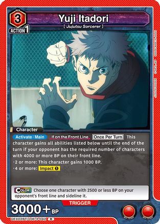 Yuji Itadori (042) (UEX02BT/JJK-3-042) [UEX02BT: Jujutsu Kaisen Vol.2] Foil - Deck Out Gaming
