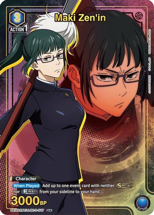 Maki Zen'in (U*) (UEX02BT/JJK-3-017) [UEX02BT: Jujutsu Kaisen Vol.2] Foil - Deck Out Gaming