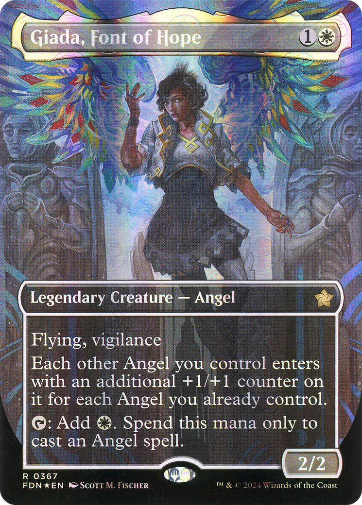 Giada, Font of Hope (Borderless) (Mana Foil) (367) [Foundations] foil - Deck Out Gaming
