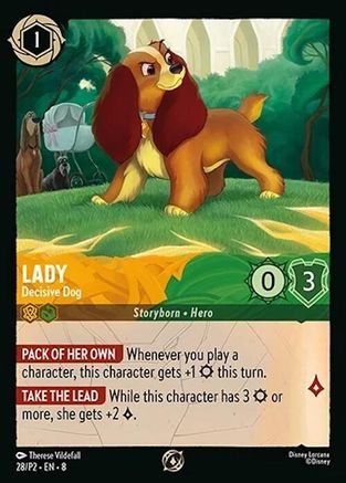 Lady - Decisive Dog (28/P2) [Disney Lorcana Promo Cards] Cold Foil - Deck Out Gaming