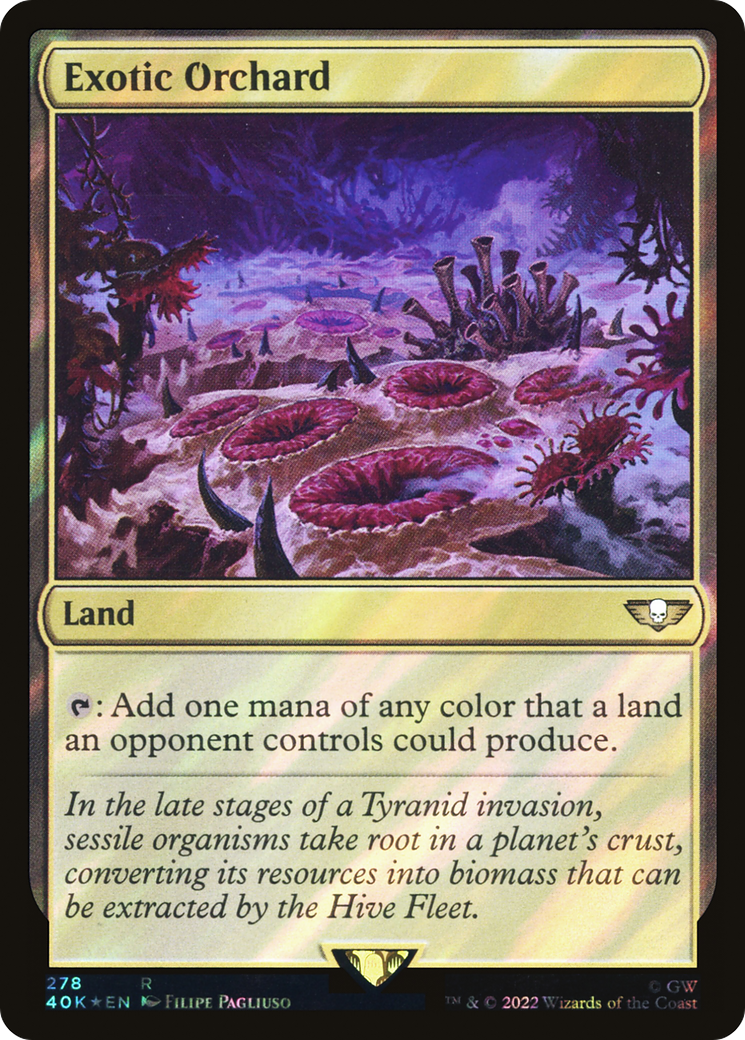 Exotic Orchard (Surge Foil) (278) [Warhammer 40,000 Commander] foil - Deck Out Gaming