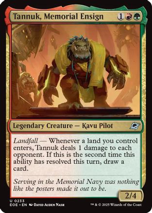 Tannuk, Memorial Ensign (233) [Edge of Eternities] - Deck Out Gaming