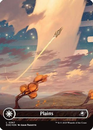 Plains (0367) (Borderless) (Galaxy Foil) (367) [Edge of Eternities] foil - Deck Out Gaming