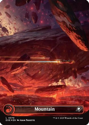 Mountain (0370) (Borderless) (Galaxy Foil) (370) [Edge of Eternities] foil - Deck Out Gaming