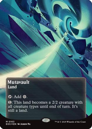 Mutavault (0163) (Borderless) (Galaxy Foil) (163) [Edge of Eternities: Stellar Sights] foil - Deck Out Gaming