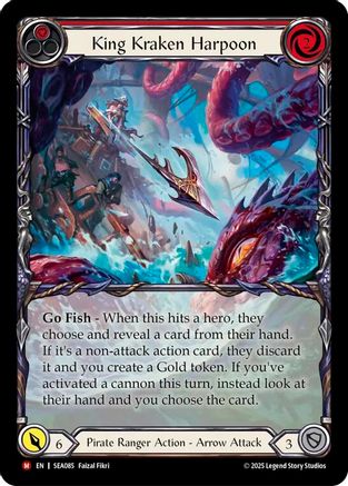 King Kraken Harpoon (Extended Art) (SEA085) [High Seas] Rainbow Foil - Deck Out Gaming