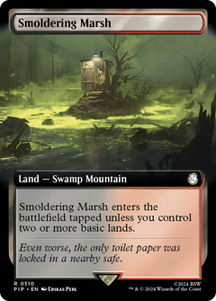 Smoldering Marsh (Extended Art) (510) [Fallout] foil - Deck Out Gaming