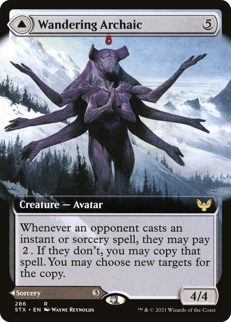Wandering Archaic (Extended Art) (286) [Strixhaven: School of Mages] foil - Deck Out Gaming