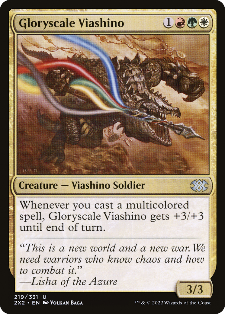 Gloryscale Viashino (219) [Double Masters 2022] foil - Deck Out Gaming