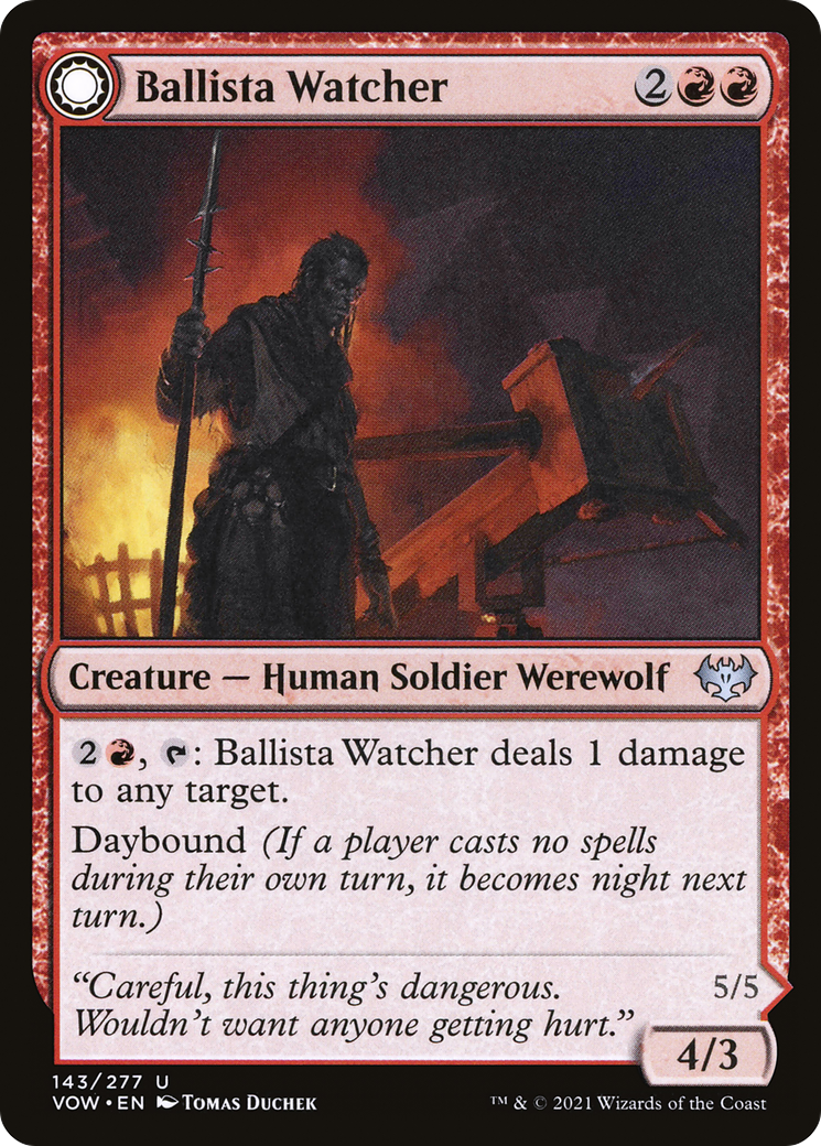 Ballista Watcher // Ballista Wielder (143) [Innistrad: Crimson Vow] - Deck Out Gaming