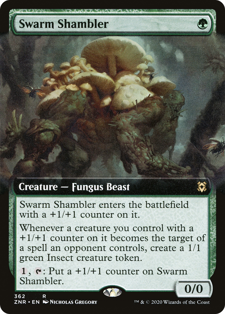 Swarm Shambler (Extended Art) (362) [Zendikar Rising] foil - Deck Out Gaming
