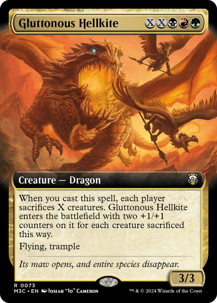 Gluttonous Hellkite (Extended Art) (73) [Modern Horizons 3 Commander] - Deck Out Gaming