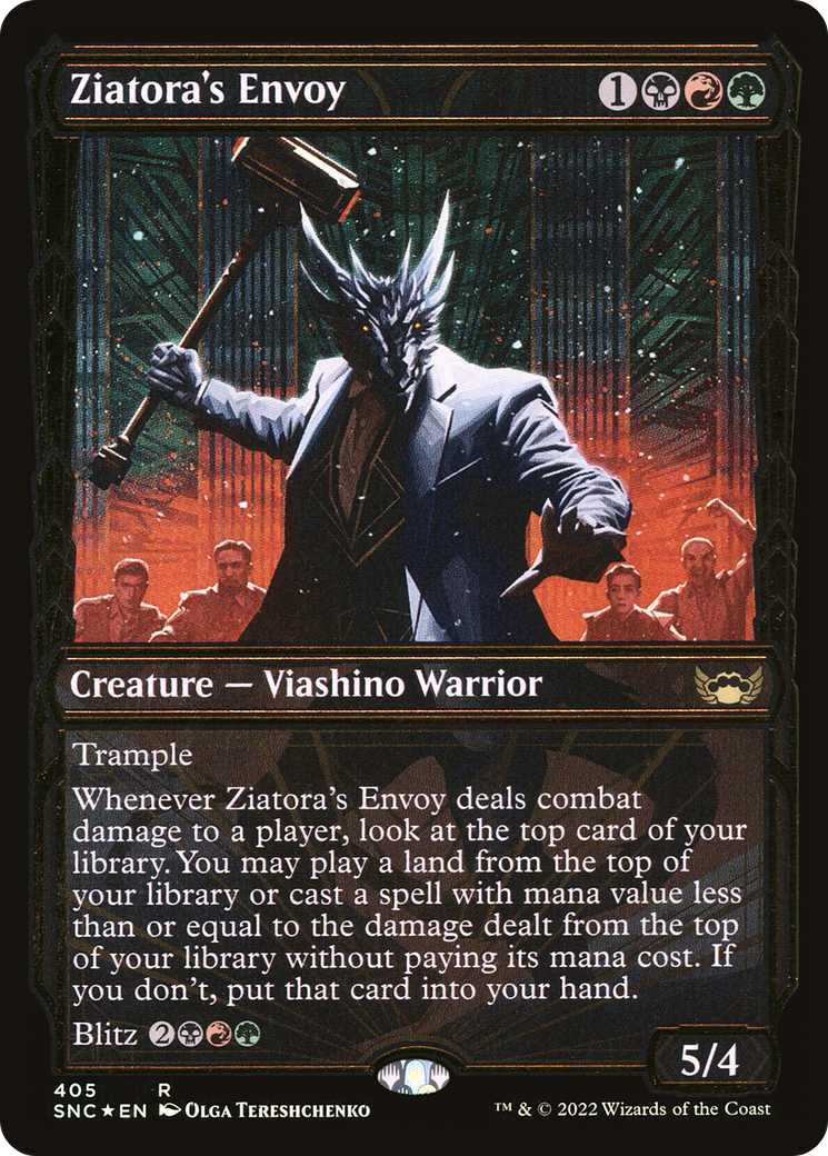 Ziatora's Envoy (Gilded Foil) (405) [Streets of New Capenna] foil - Deck Out Gaming