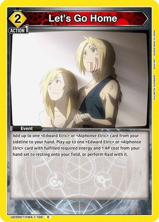 Let's Go Home (UE09ST/FMA-1-109) [UE09ST: FULLMETAL ALCHEMIST Starter Deck] - Deck Out Gaming