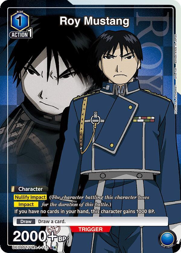 Roy Mustang (111) (R*) (UE09ST/FMA-1-111) [UE09ST: FULLMETAL ALCHEMIST Starter Deck] Foil - Deck Out Gaming