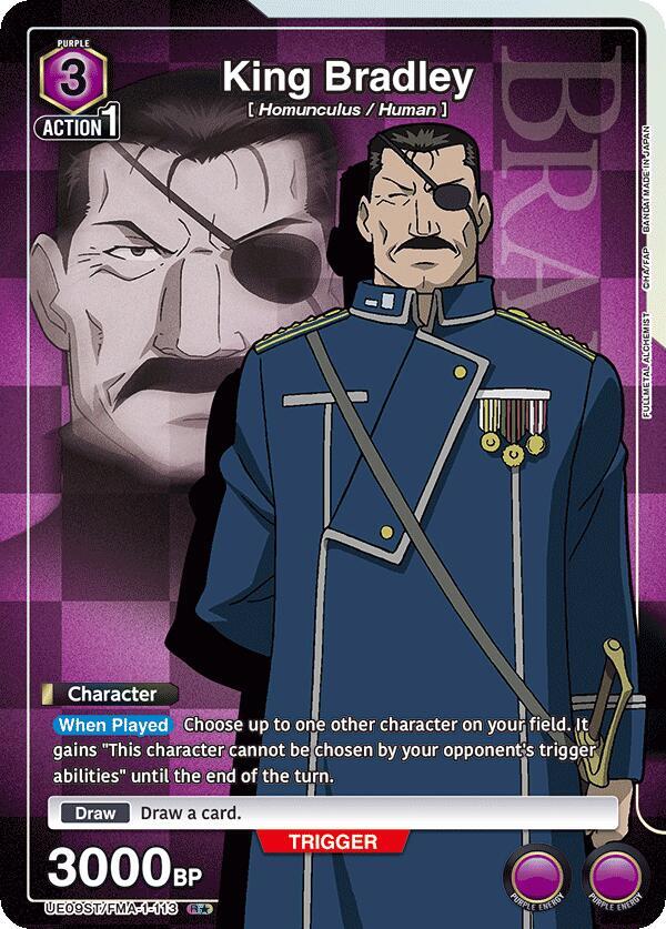 King Bradley (R*) (UE09ST/FMA-1-113) [UE09ST: FULLMETAL ALCHEMIST Starter Deck] Foil - Deck Out Gaming
