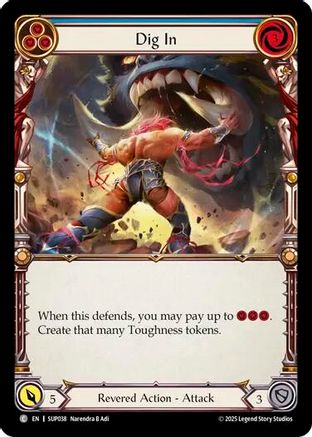 Dig In (Blue) (SUP038) [Super Slam] Rainbow Foil - Deck Out Gaming